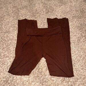 rollover flared leggings